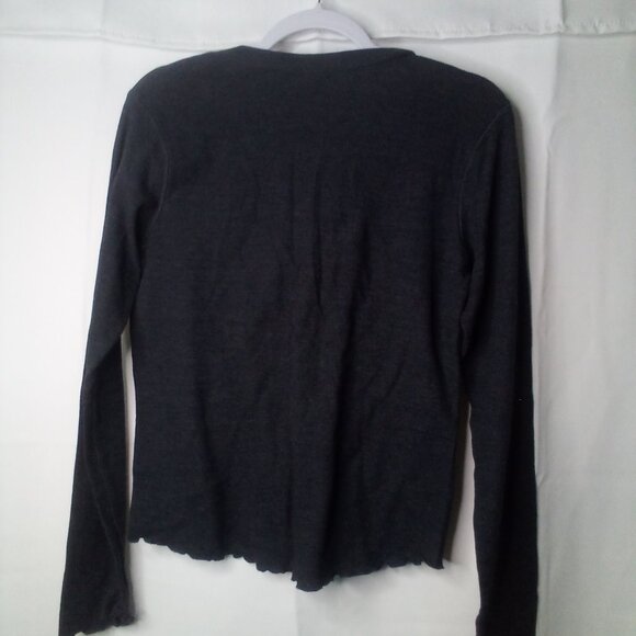 Bottom Drawers Sleepwear Shirt Women M NC State Long Sleeve Thermal Gray - Picture 11 of 14